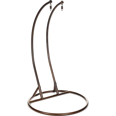 HOME DELUXE - Gestell TWIN - Hängesesselgestell - inkl. Montagematerial I Gestell Korbgestell Babyschaukel  Twin Gestell Poly Rattan (1/4)