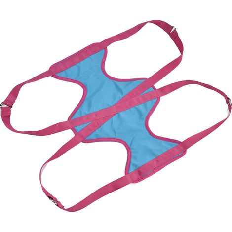 Hamac de toilettage pour chien et chat, taille M, sangle bleue et rose, idéal pour couper les griffes (1/5)