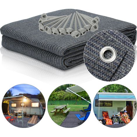 Wolketon Tapis de tente 250x350 cm HDPE PEHD Anti-dérapant pour Enfants en Plein Air
