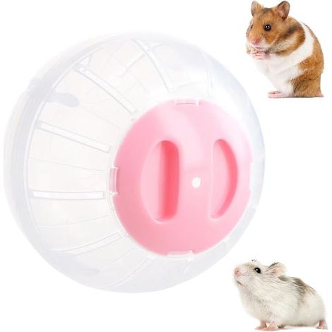 Hamster-Trainingsball, tragbarer Ball zum Laufen, Joggen und für Sport, für Haustiere (Rennmaus) (Rosa) (1/5)