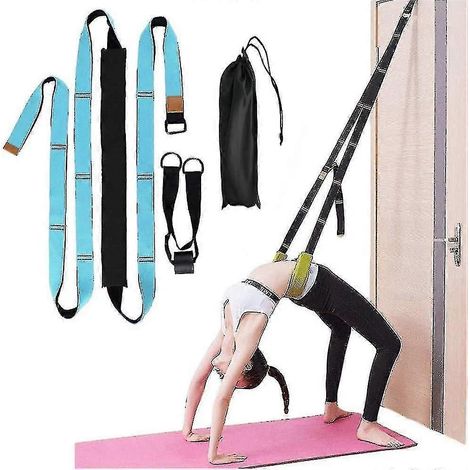Appareil d'étirement et de fitness pour yoga avec sangle dorsale et assistance à la flexion. Améliore la taille des jambes. (1/5)