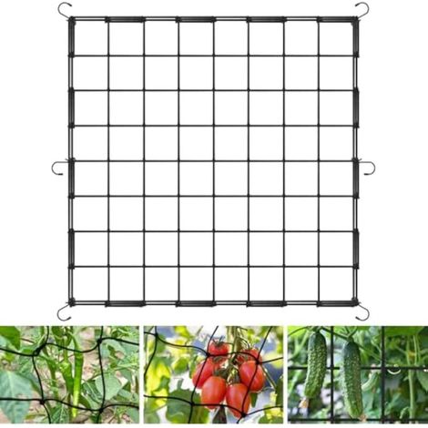 Elastisches Pflanzennetz 80 x 80 cm mit 6 Haken zur Unterstützung von Kletterpflanzen, Gartenobst, Gemüse und Nutzpflanzen (1/5)
