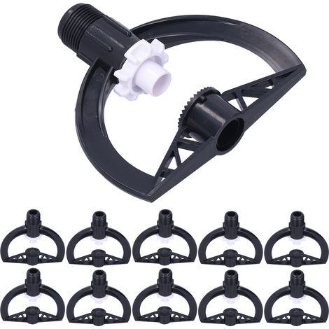 Lot de 10 buses d'arrosage rotatives à filetage mâle G3/4 pour jardin, pelouse et serre (1/5)