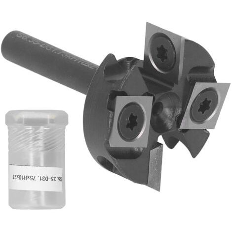 Embouts de barre anti-turbulence à insérer de 1/4 pouce, double tranchant à une rainure, fraise de surfacage de 1 pouce de diamètre