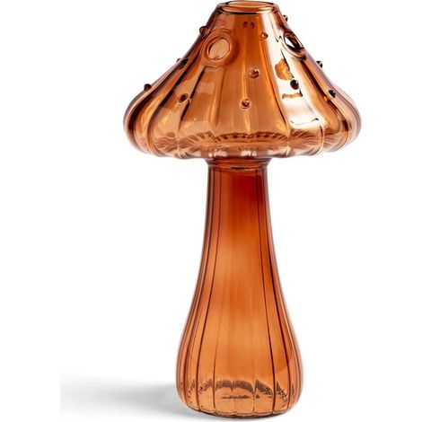 Vase En Verre - Forme Champignon - 12 cm Hauteur - Décor Intérieur Bureau Maison - 1 Pièce (1/3)