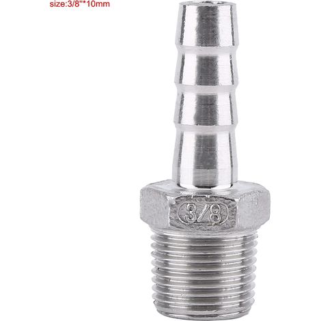Raccord de tuyau fileté mâle, raccord de tuyau à embout cannelé, réparateur (3/8" x 10 mm) (1/5)
