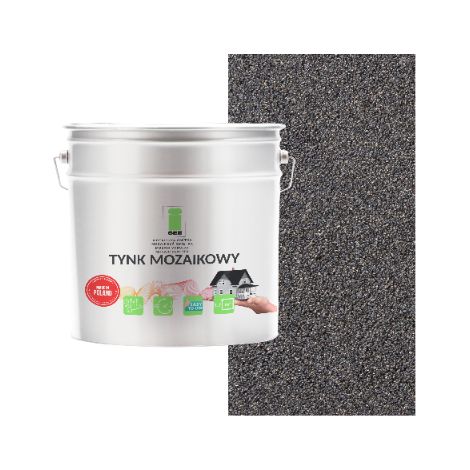 Enduit mosaïque en résine gris foncé, classe 1, résistant au gel, 7 kg
