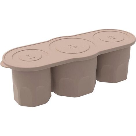 Moule à glaçons en silicone marron à démoulage facile pour la fabrication de-- (1/5)