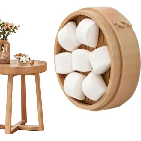 Magneti da frigorifero Adesivo decorativo 3D a forma di panino al vapore Magneti da frigorifero ideali per feste, cucine, armadietti, mobili, bacheche e (1/5)