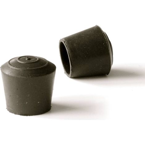 Ajile- Embout caoutchouc enveloppant NOIR pour tube de diam. 20 mm