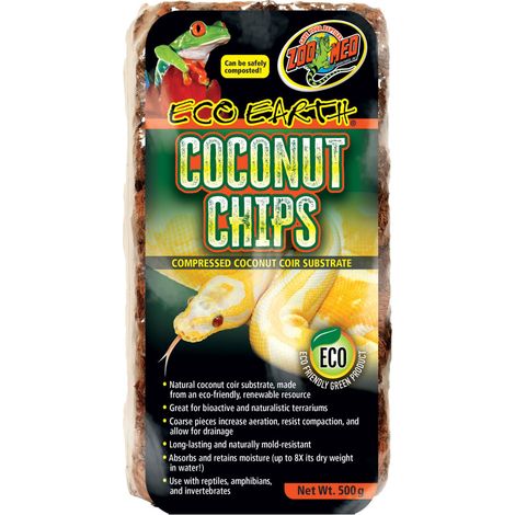 Nouveaux chips de noix de coco Eco Earth 500 gr, pour substrats reptiles - Zoo Med (1/3)