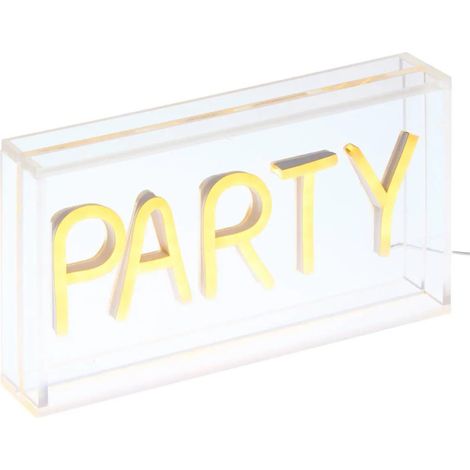 Lampe Néon LED à Poser "Party" 23cm Jaune (1/5)