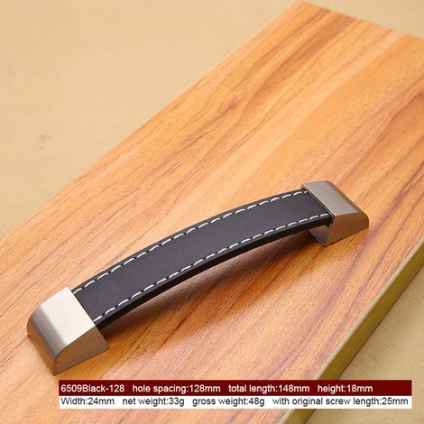 Griff aus PU-Leder für Gepäck, Schränke, Kleiderschränke, Schubladen, Möbelknöpfe (128 mm) (1/5)