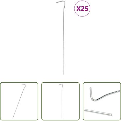 Camping - Zeltheringe 25 Stk. 23 cm Ø3 mm Verzinkter Stahl (1/5)