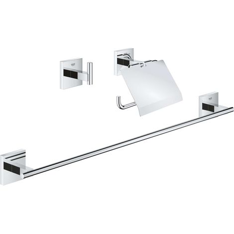 Set d'accessoires 3 en 1 - GROHE - 41124000 - Start Cube - Chromé (1/5)