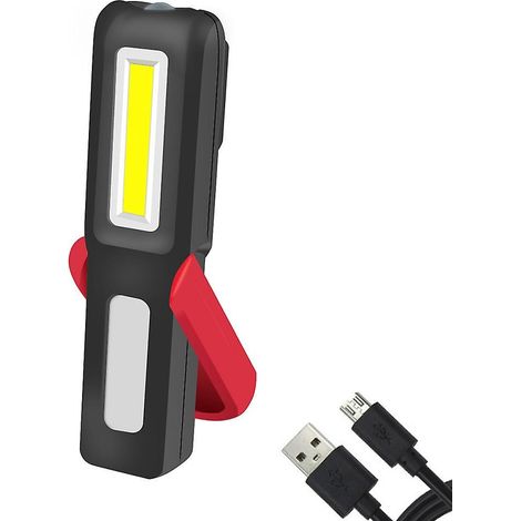 Wiederaufladbare COB-LED-Arbeitsleuchte per USB, tragbare Taschenlampe mit Magnetfuß, Nachtlicht für den Außenbereich (1/5)