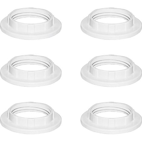 Blanc Plastique Anneau Réducteur Abat Jour E14 28MM Accessoires Abat-Jour Bague Plaque Convertisseur Adaptateur Anneau Réducteur Abat-Jour Lampe bureau Plafonniers (1/5)