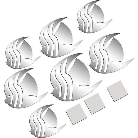 Lot de 7 autocollants muraux en forme de poisson (1/3)