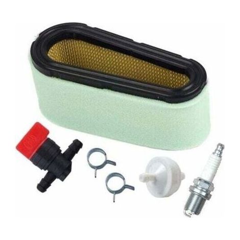 Kit filtre à air - PZCC - Briggs & Stratton 12.5-17 HP - Pré-filtre - Bougie - Entretien tondeuse (1/4)
