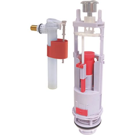 Mécanisme à double poussoir à étrier avec robinet latéral NF (1/4)
