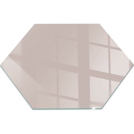 Plaque de protection en verre trempé de sol décorative imprimée sous cheminée Couleur  Marron clair h40 cm (1/5)