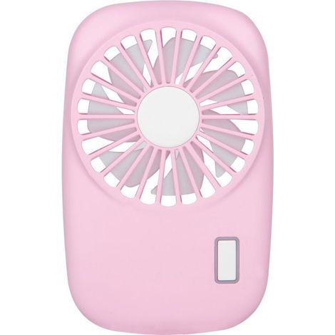 Mini ventilador portátil potente, pequeño, personal, velocidad ajustable, recargable por USB, refrigeración - Rosa