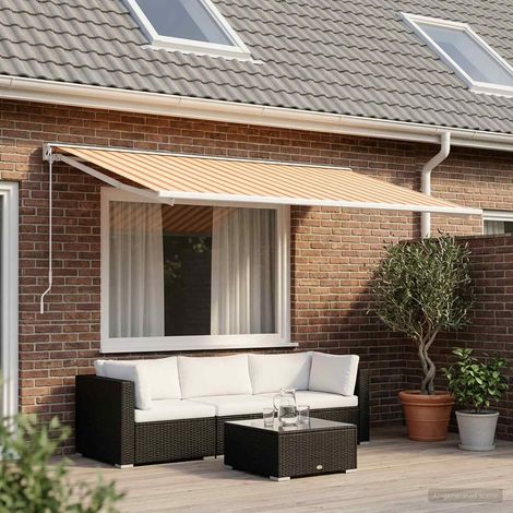 vidaXL Telo di ricambio per tenda da sole Multicolore 450 × 350 cm