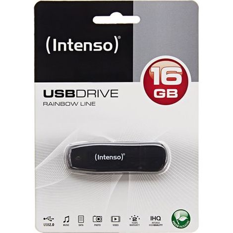Intenso Rainbow Line unità flash USB 16 GB USB tipo A 2.0 Nero