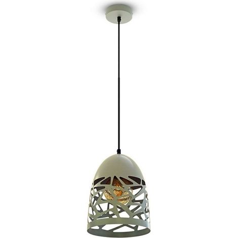 Lámpara de araña LED V-TAC con forma de campana, de metal satinado, portalámparas E27 (máx. 60 W), gris mate (1/5)