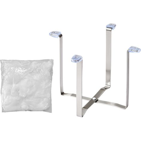 Escurridor de fregadero plegable de acero inoxidable, 2 piezas