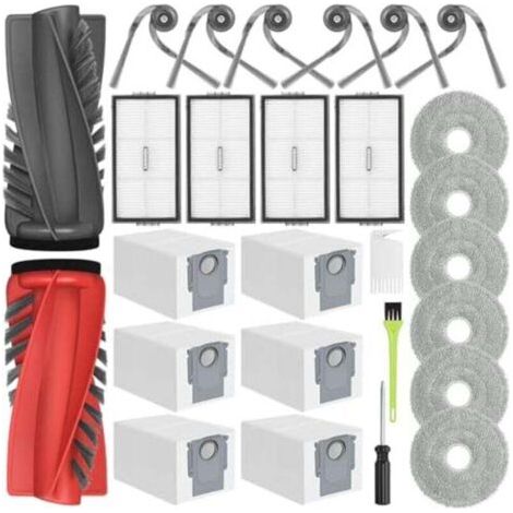 VURAHOME - Kit accessoires Roborock Saros 10R - Entretien robot - Maison - 2 brosses, 6 latérales, 4 HEPA - Propriétaires de Saros 10R (1/4)