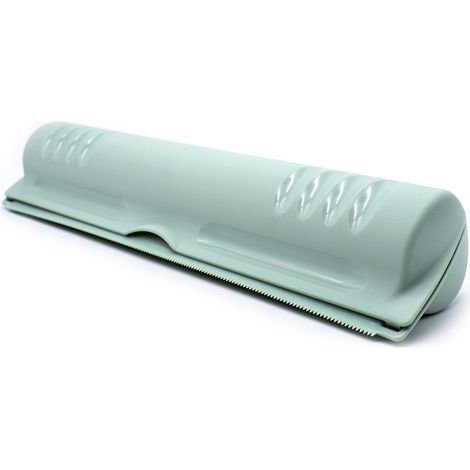 Porta Rollos plastico para Papel Film y Aluminio Cortador Verde claro (1/4)