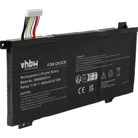 vhbw Akku Ersatz für Machenike GK5CN-03-13-3S1P-0, GK5CN-11-16-3S1P-0 für Notebook (3400 mAh, 11,4 V, Li-Polymer) (1/5)