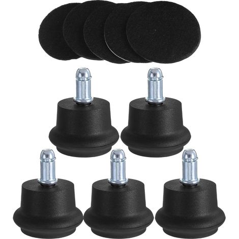 de 5 roulettes fixes pour chaise de bureau avec base en