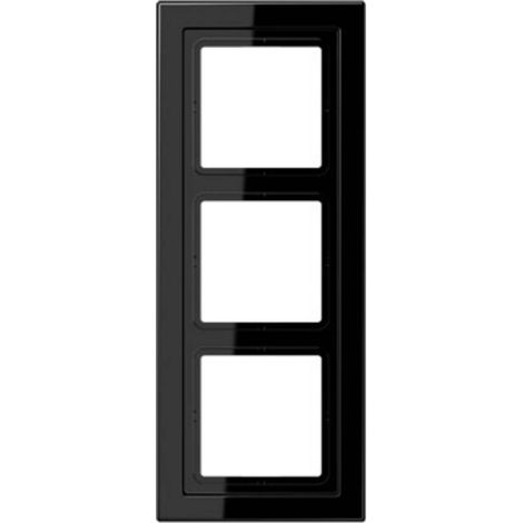 Jung Cadre 3x, LS-DESIGN, Duroplast, noir, montage vertical et horizontal LSD 983 SW (1/2)