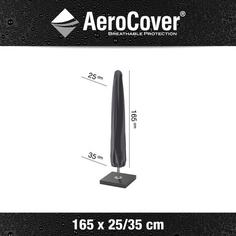 Housse de parasol de jardin 7982 Ø25-35x165 AeroCover anthracite Homms