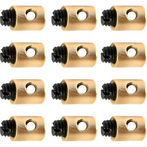 10 Pièces Serre cable, serre cable acier, Serre Cable velo, Serre-serre Cable Velo Câbles de Gaz en Laiton pour Accélérateurs de Scooters et Motos (1/5)