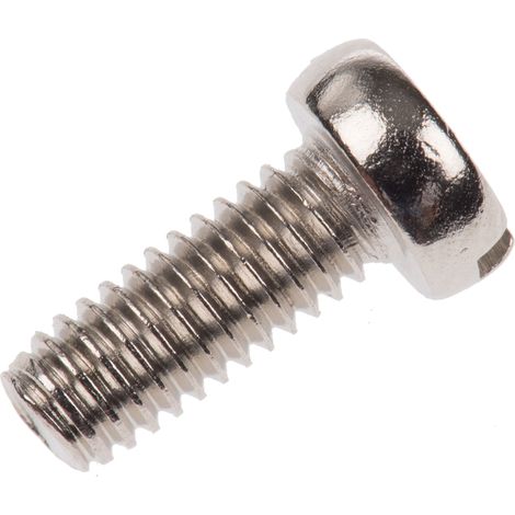 Vis à métaux RS PRO M4 à tête Cylindrique fendue en Laiton, 10mm ( Prix pour Sachet de 100 ) (1/2)