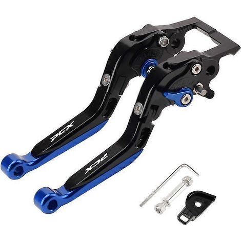 Convient aux Honda PCX160 de 21 à 24 ans : freins à disque avant et arrière, freins modifiés, avertisseur sonore avec fonction de stationnement, poignée de frein à main (noir et bleu). (1/5)