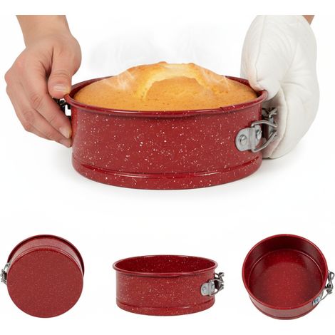 Kleine Kuchenform, Backblech, rund, rot, Ø 12 cm, Mini