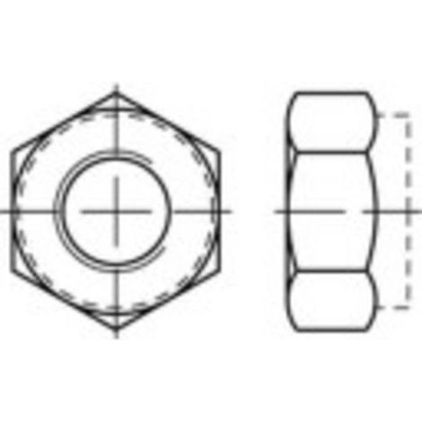 TOOLCRAFT 135193 Dadi di sicurezza M6 DIN 985 Acciaio galvanizzato zinco 100 pz.