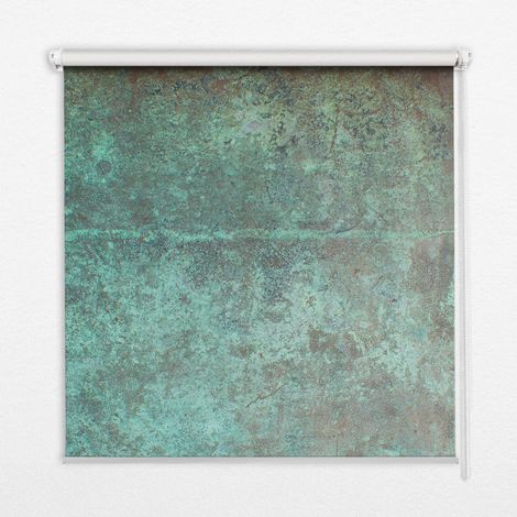Innenrollo Fensterrollo - Rollo ohne Bohren - Sichtschutzrollo - Lichtdurchlässiges Rollo - Rechteckiges - Rollo - (100 cm x 140 cm) - Grünes Blatt (1/5)