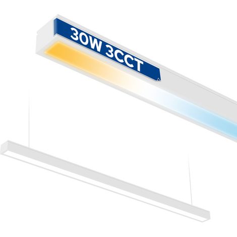 Réglette LED 30W FORTIS - 118cm - 3CCT (3000K/4000K/6400K) - Blanc - Horoz Electric (1/5)