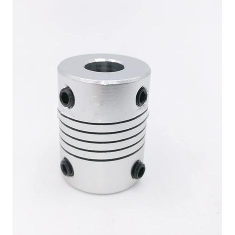 Accouplement d'arbre D19L25 Mâchoire flexible en aluminium 3/4/5/6/6,35/7/8/10 mm CNC pour moteur