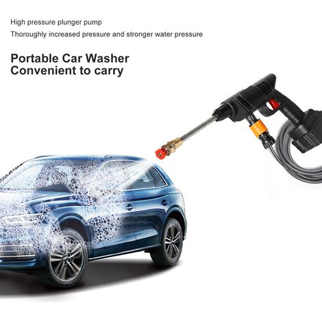 Nettoyeur haute pression 300 W, sans fil, équipé d'une batterie de 10 000 mAh, portable, convient à une utilisation à domicile et en véhicule, prise américaine, tension de 100 V à 240 V. (1/5)