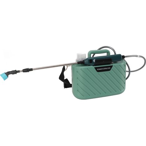 Pulvérisateur électrique pour plantes, alimenté par batterie, 5 L, avec 3 buses, lance rétractable et bandoulière réglable. Pulvérisateur de jardin pour pelouses vertes. (1/5)