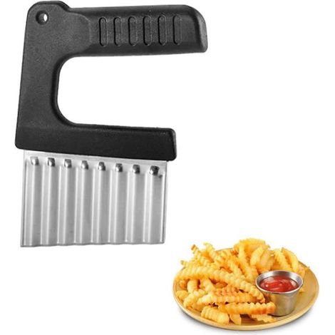 Wellenförmiger Pommes-Frites-Schneider aus Edelstahl