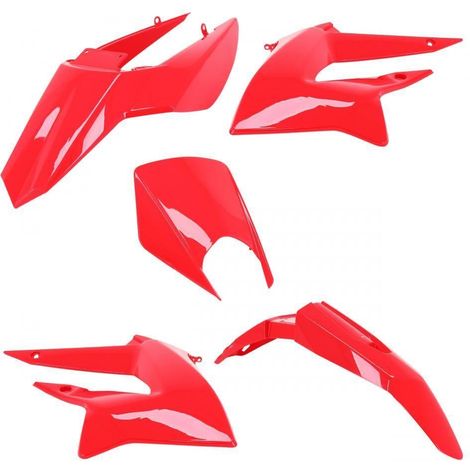Kit carénage carrosserie rouge pour moto Derbi 50 Senda DRD Après (1/5)