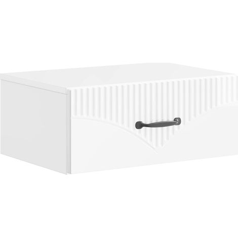 Mesita de Noche de Pared con cajón Brillante 49 x 34,5 x 20 cm vidaXL