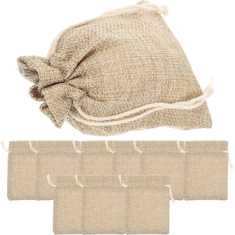wiederverwendbare Jute Geschenktüten mit Kordelzug leicht